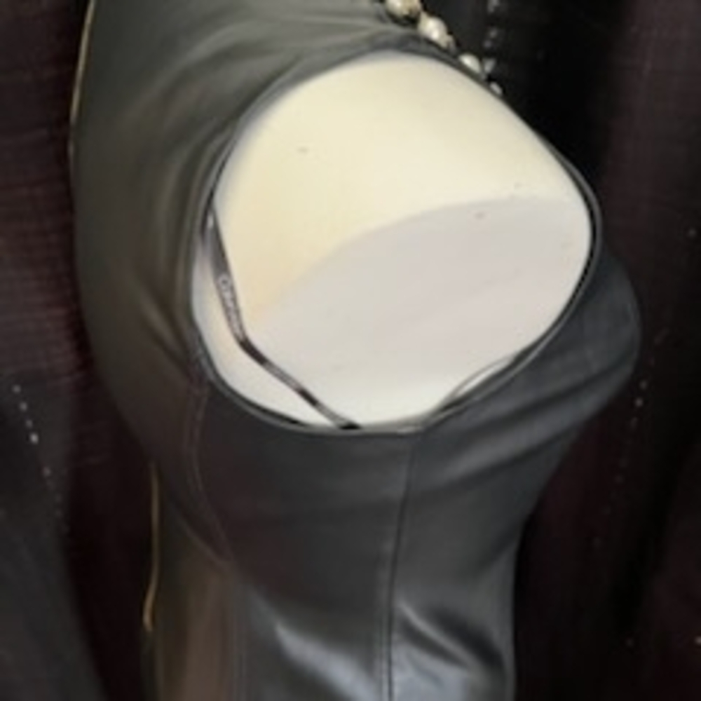 Calvin Klein Black Leather Mini Dress - Picture 3 of 5